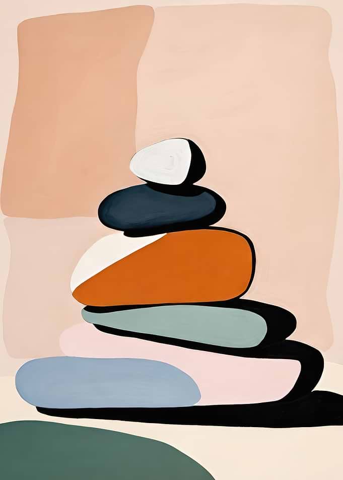 Stones in Earth Tones