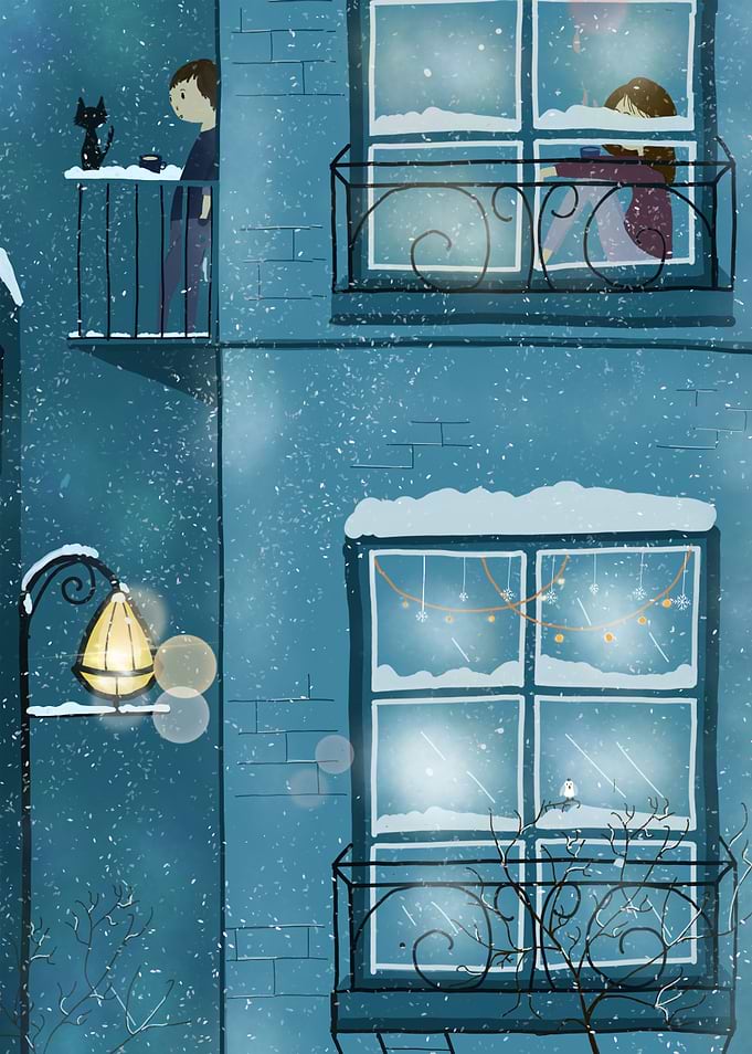 christmas snow alone
