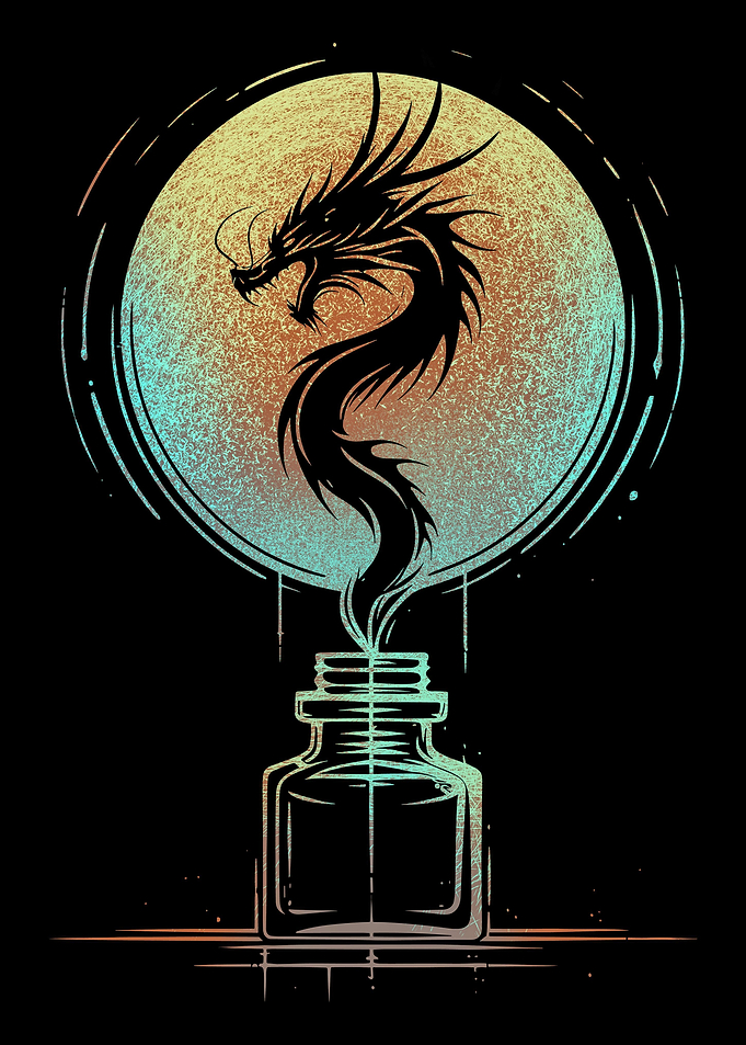 Ink Dragon Sunset