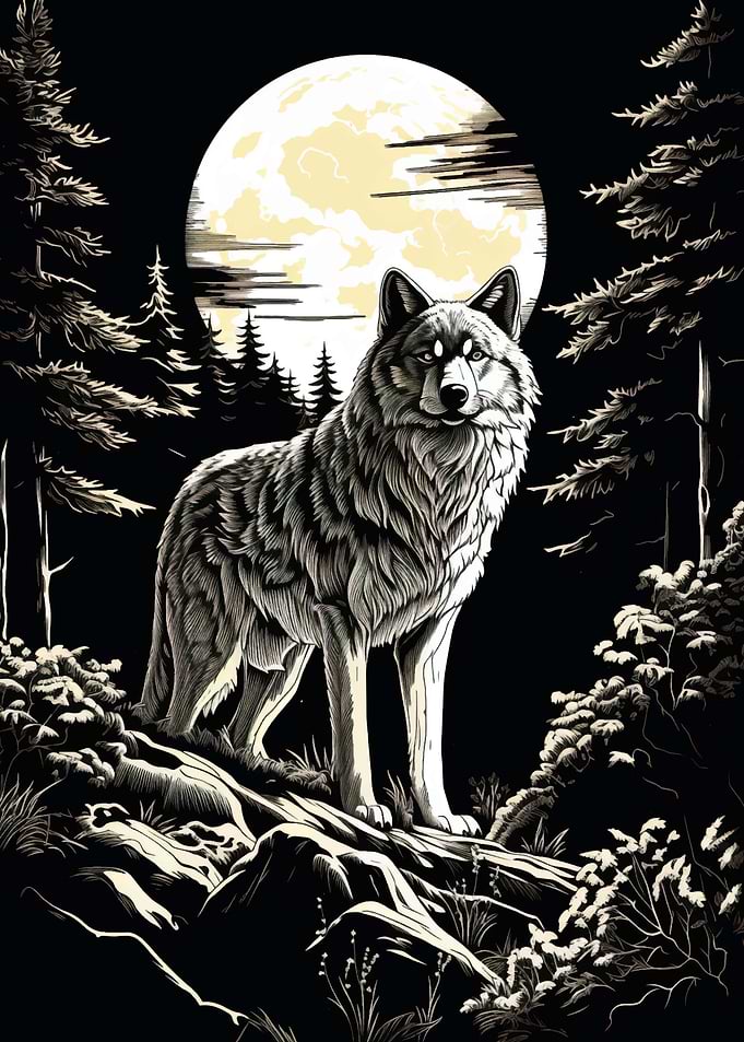 black wolf