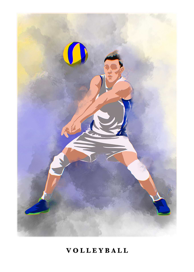 Volleyball art