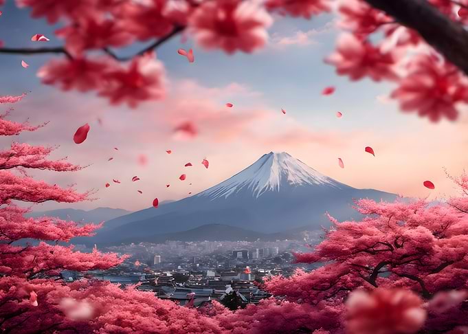 Cherry Blossom Japan Art