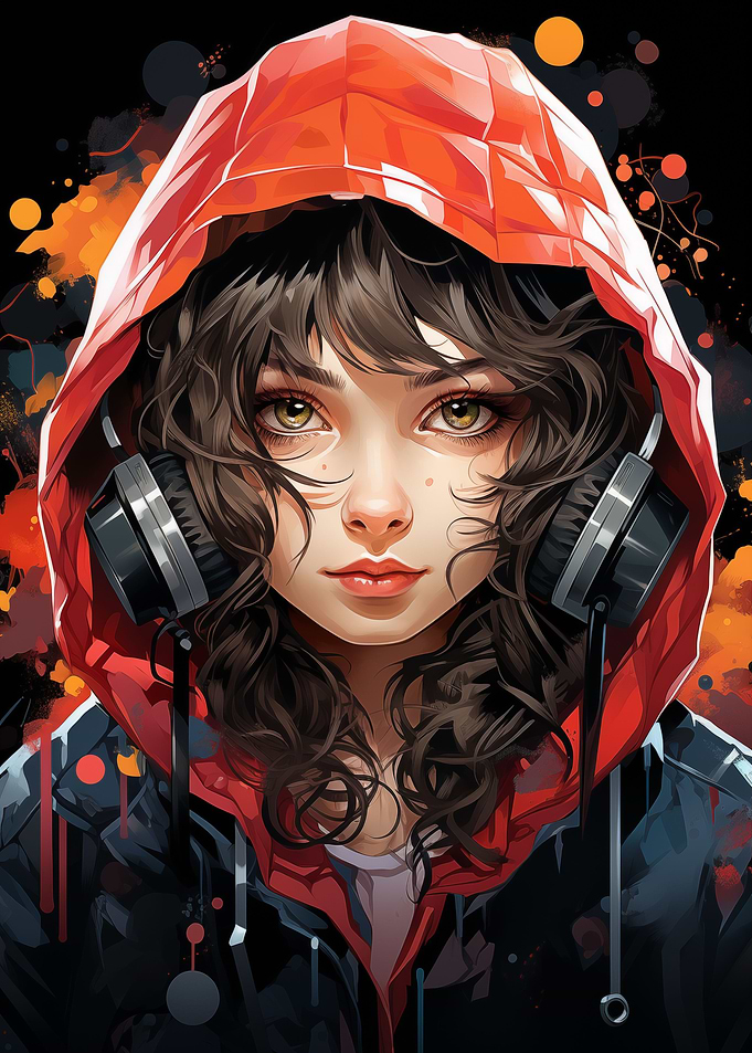 Anime girl hoodie