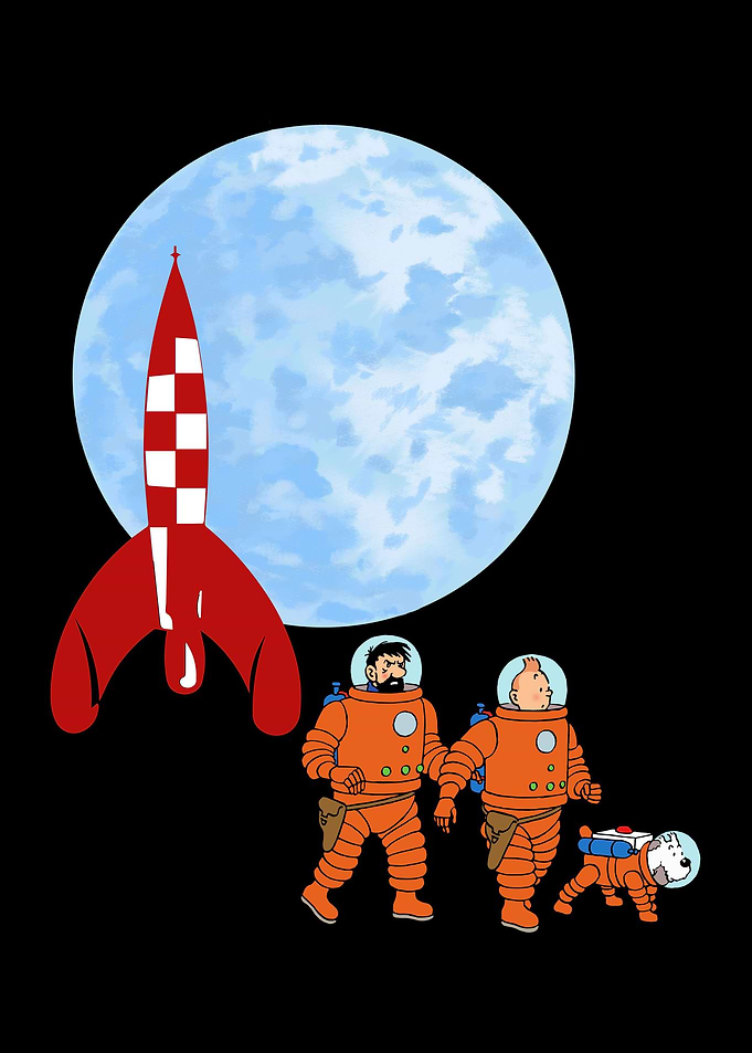 a tintin blue moon