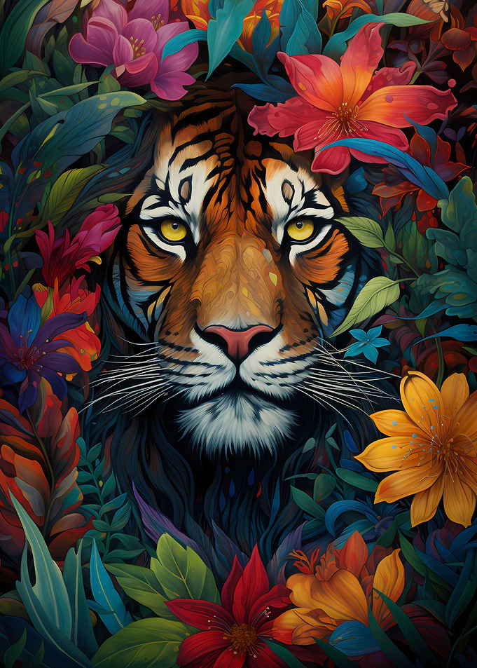 Colorful Wildlife Tiger
