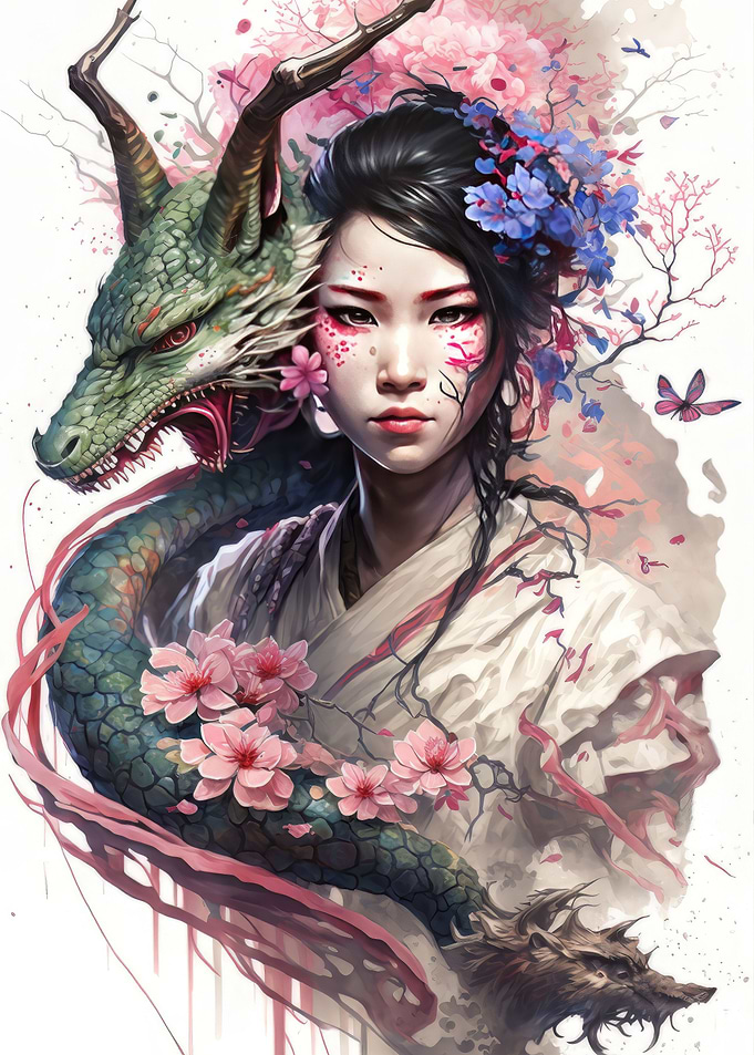 Dragon Geisha Rainbow