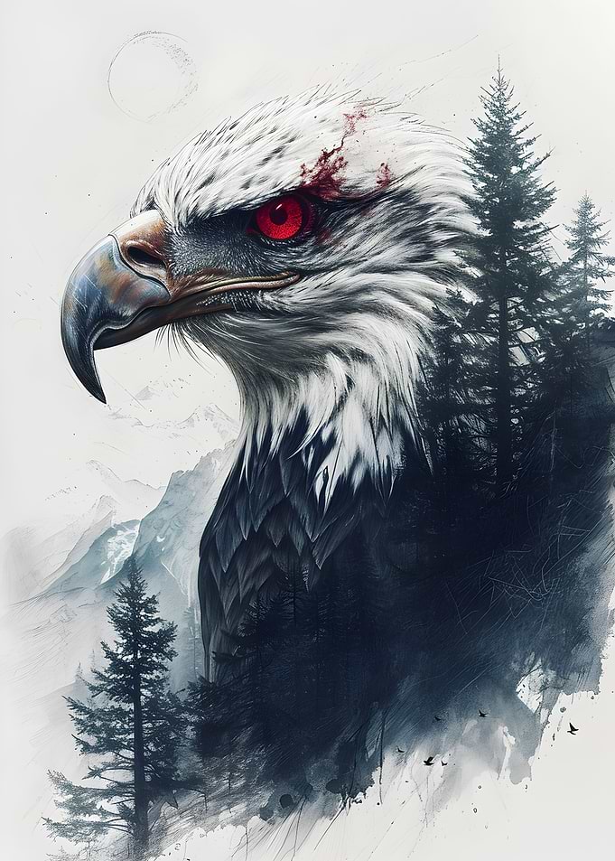 Eagle Double Exposure