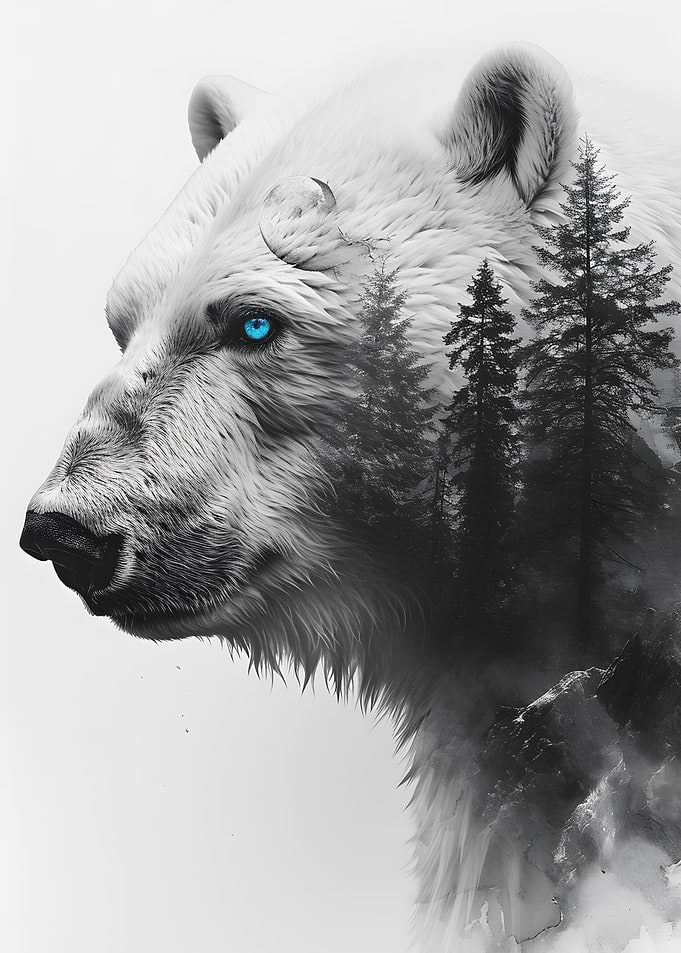 Polar Bear Double Exposure