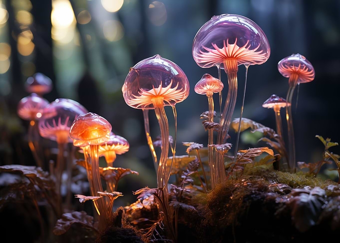 Amber Mushroom Caps