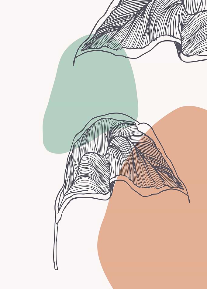 Tropical abstract leaves