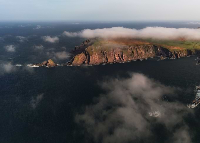 Above Atlantic cliffs