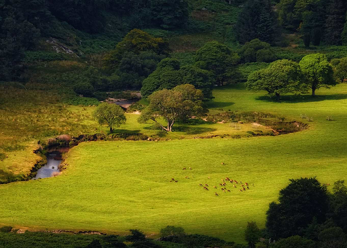 Above picturesque valley