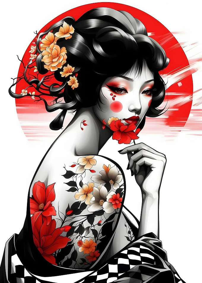 Girl Geisha Tattoo
