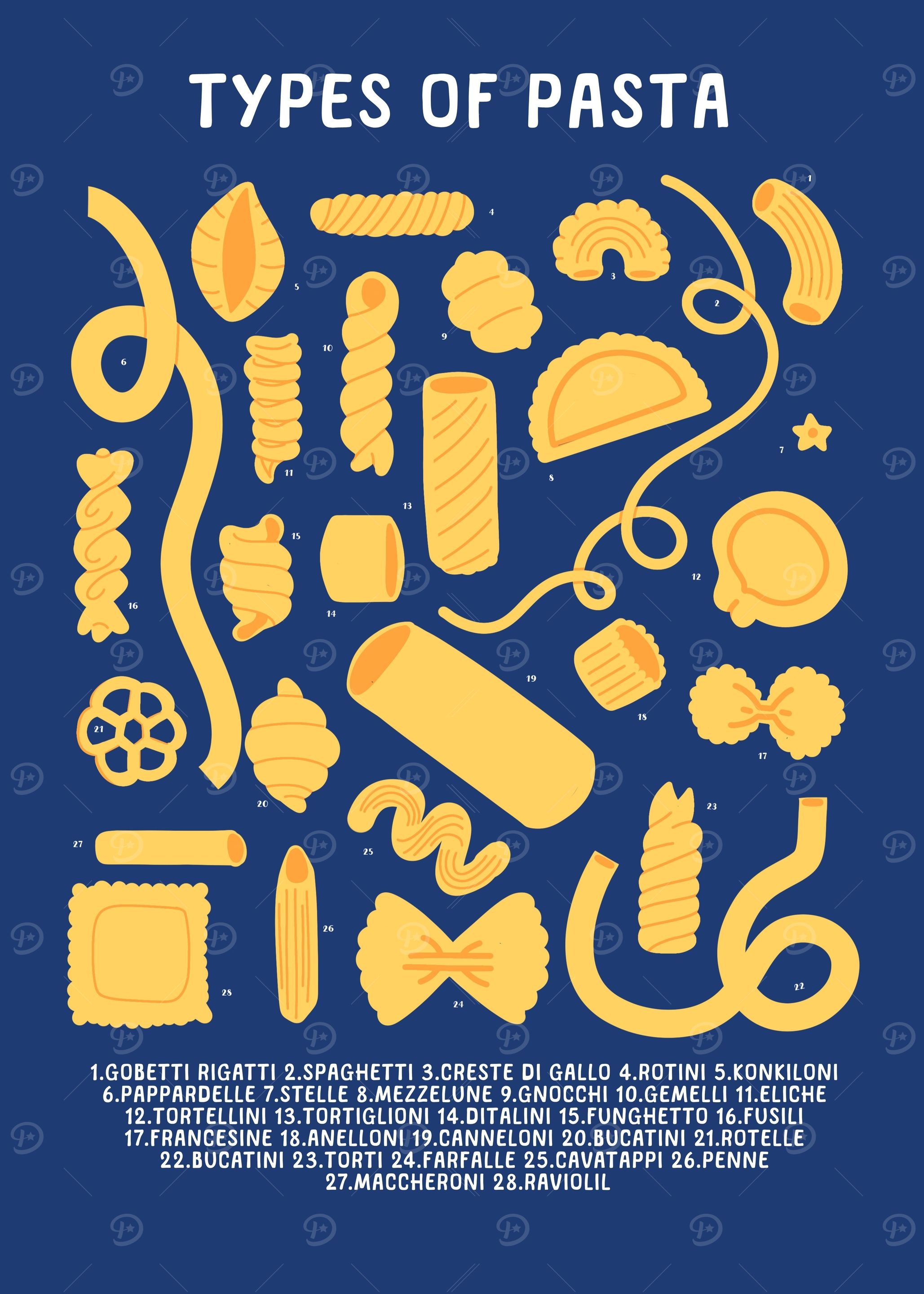 Pasta Types Italian Food