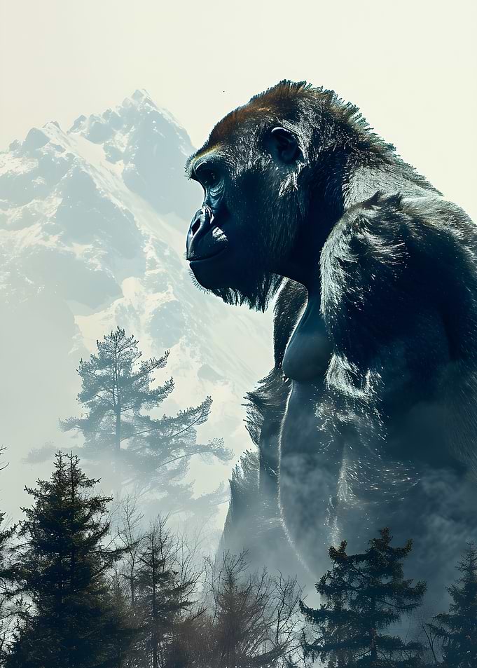 Gorilla Double Exposure