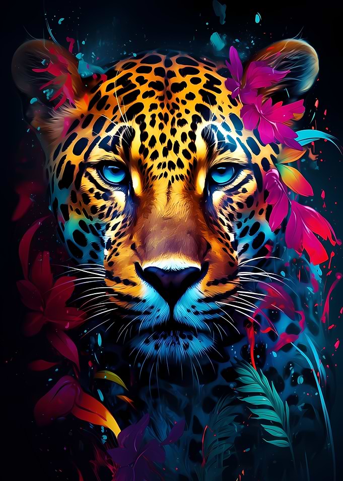 Colorful Wildlife Leopard