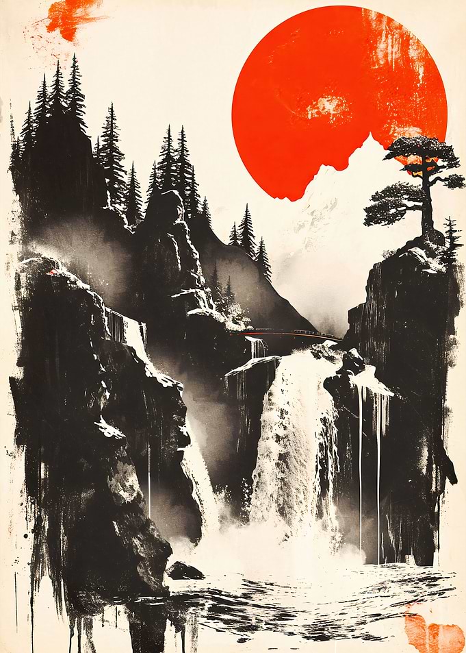 Red Moon Waterfall