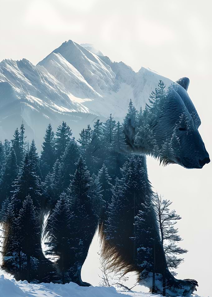 Polar Bear Double Exposure