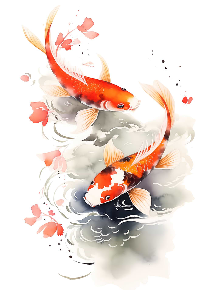 Japanese Yin Yang Koi