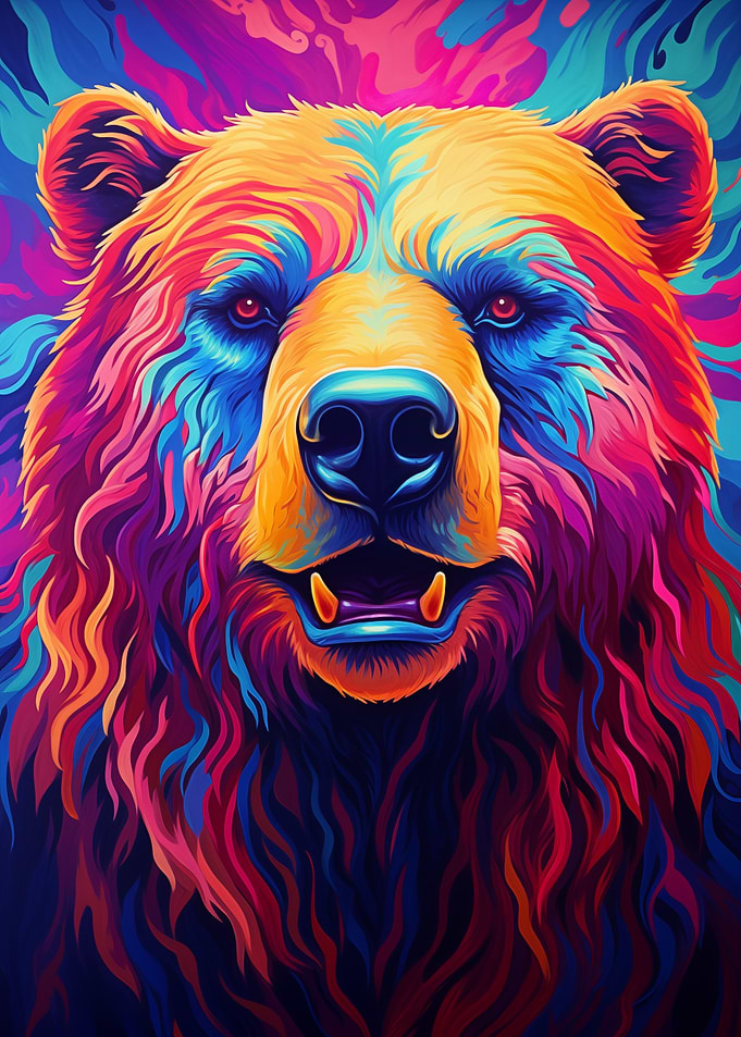 Synthwave Bear