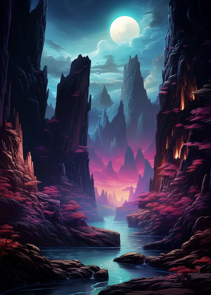 Moonlight over the River