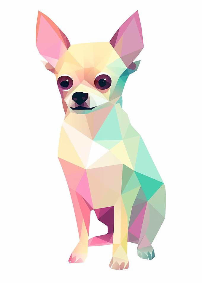 Funny Geometric Chihuahua