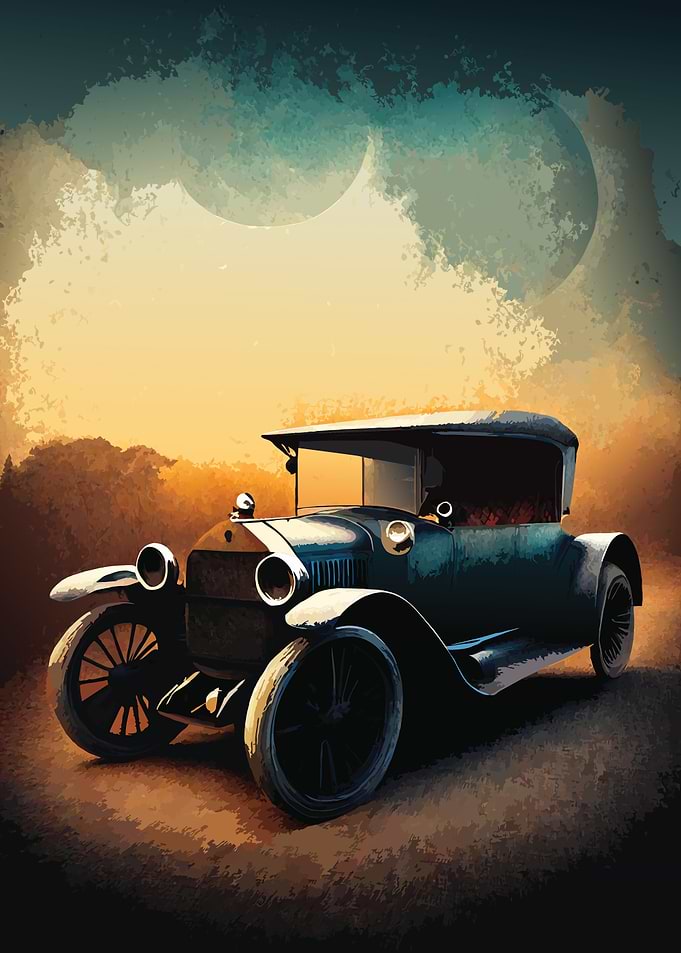 1920s Car in City