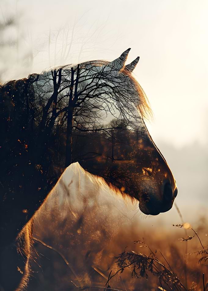 Horse Double Exposure