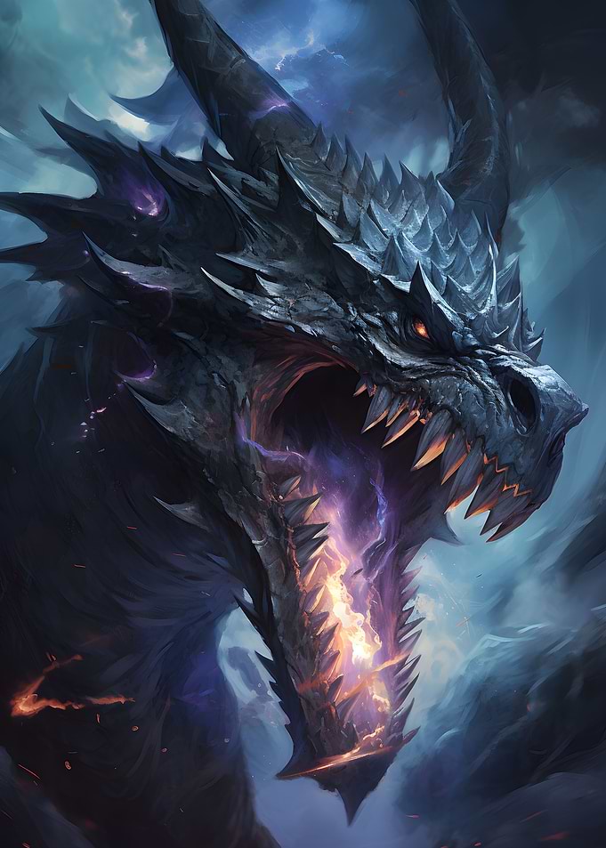 Blue Dragon Purple Fire