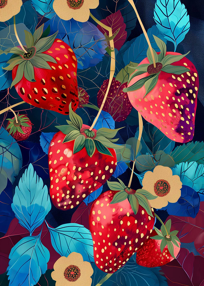 Mixed Media Strawberry