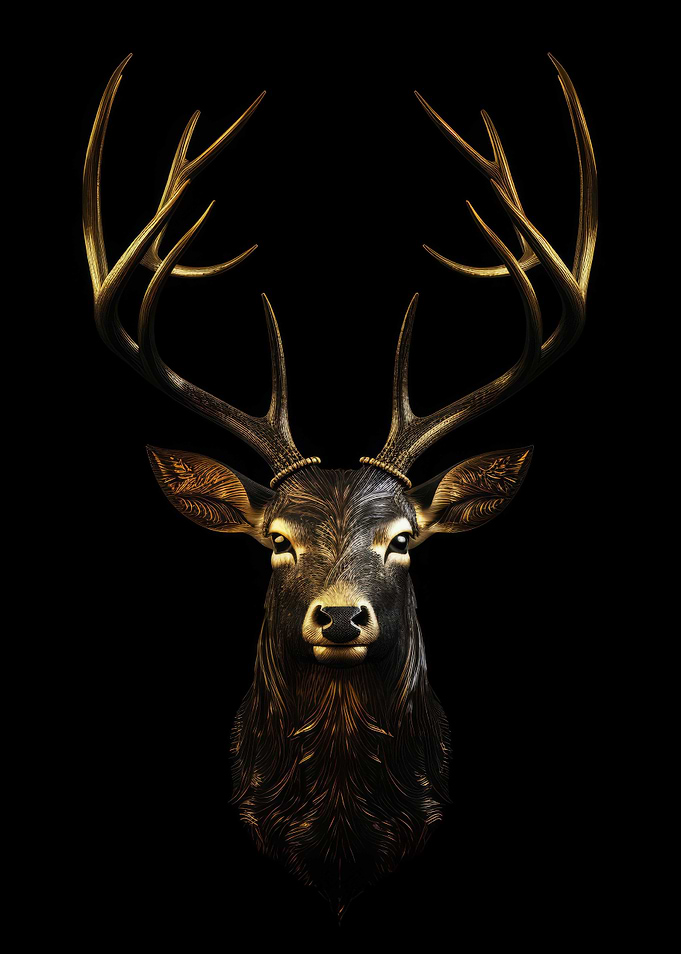 Gold Dark Animal