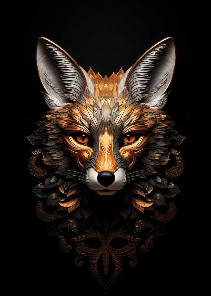 Gold Dark Animal