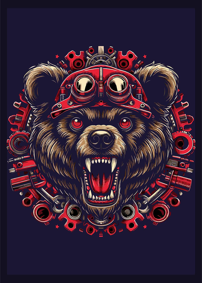 grizzly bear mecha style