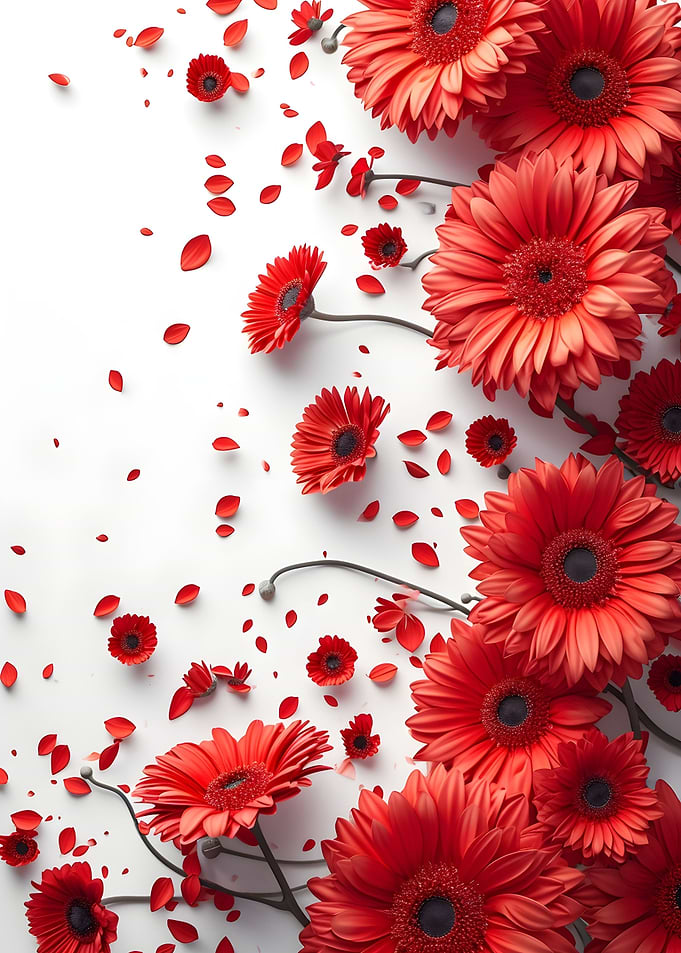 Red Daisy Flowers