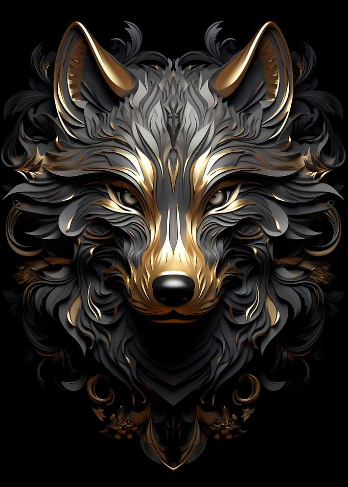 Abstract Wolve Head Wolf