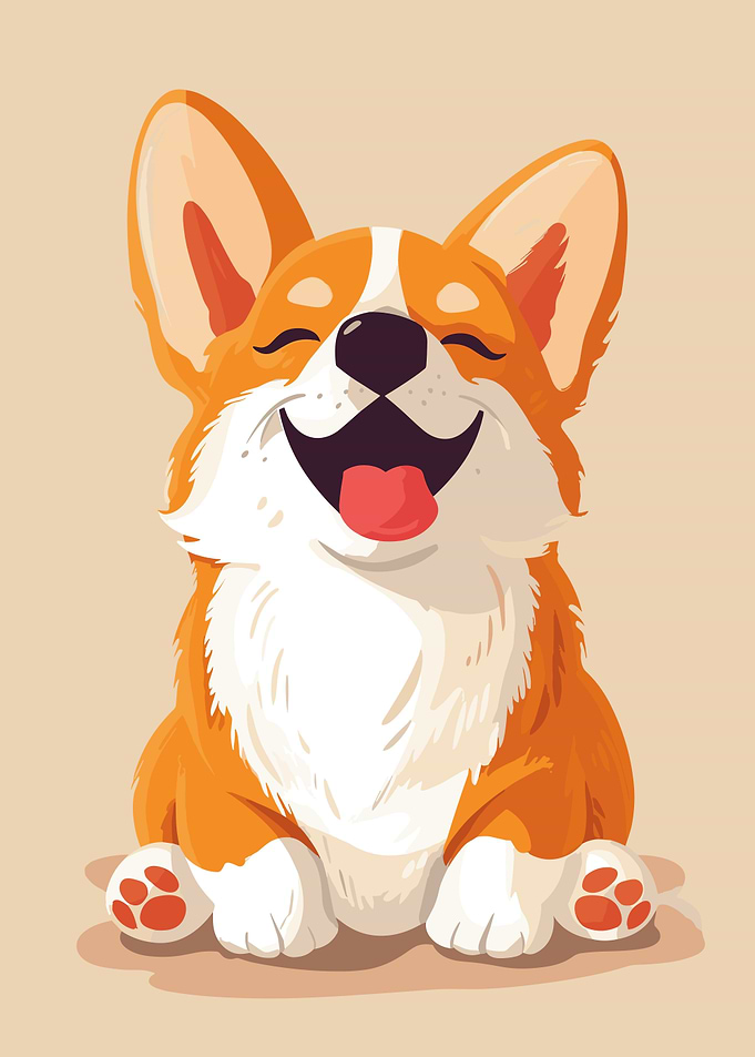 Corgi Dog Illustration