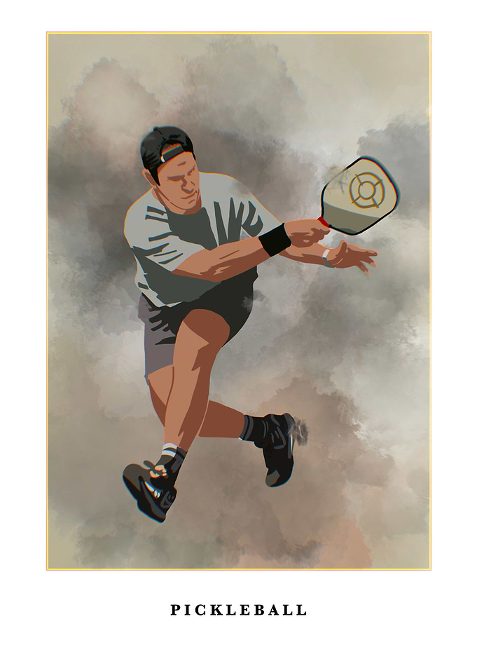 PICKLE BALL MINIMALIST ART