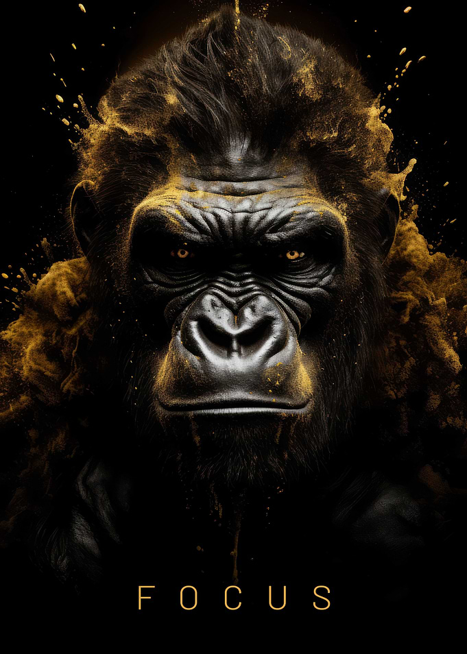 Gold Dark Animal
