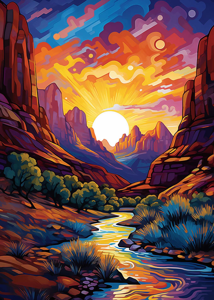 Summer Evening in Zion
