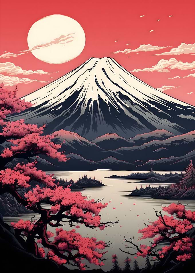 Cherry Blossom Japan Art