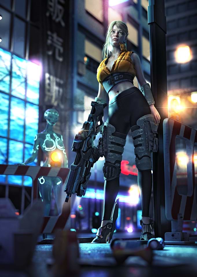 high tech girl