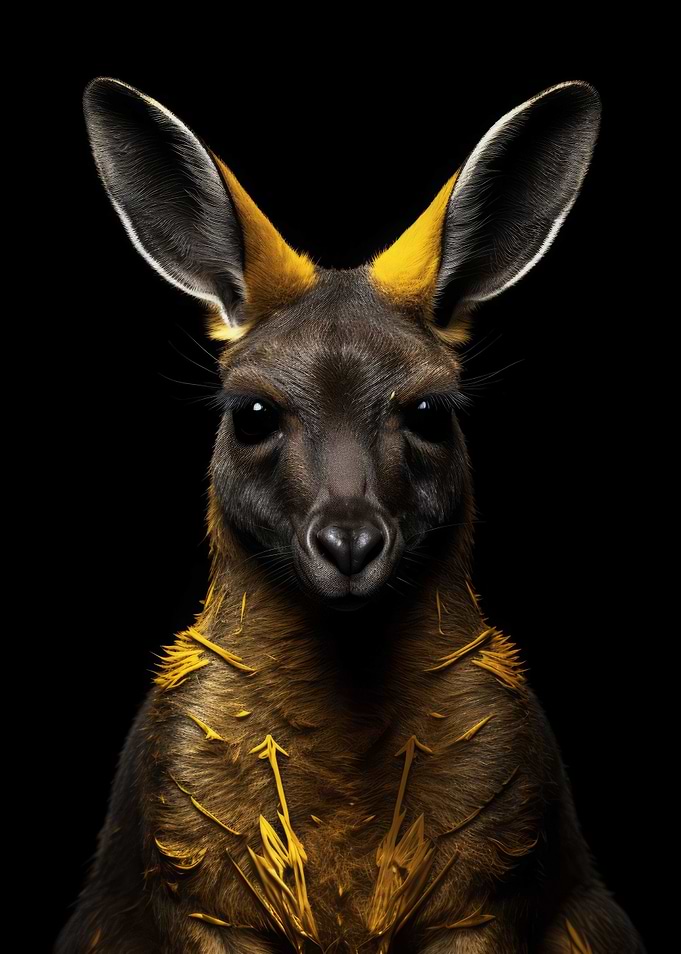Gold Dark Animal