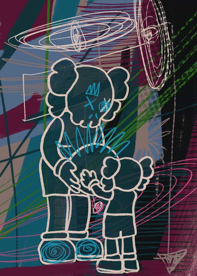 Kaws Dolls unique abstrac