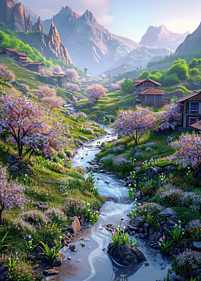 Fantasy Landscape Village
