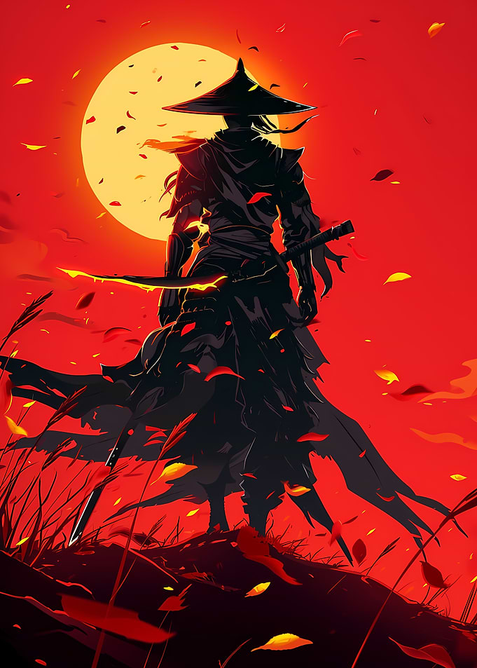 Lonely Ronin at sunset