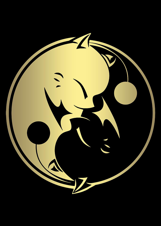 Moogle Gold Yin Yang