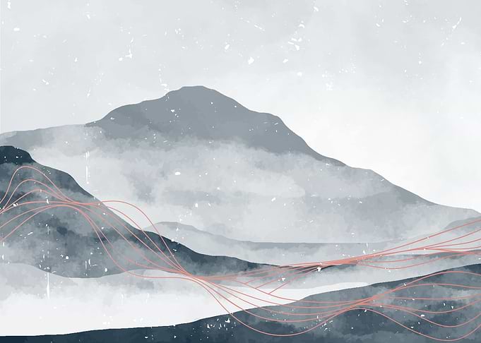 Mountain art painting