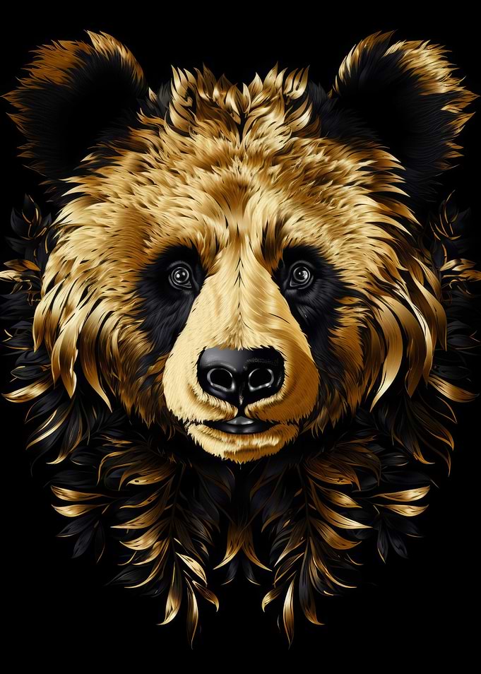 Gold Dark Animal