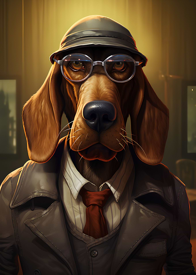 bloodhound dog detective