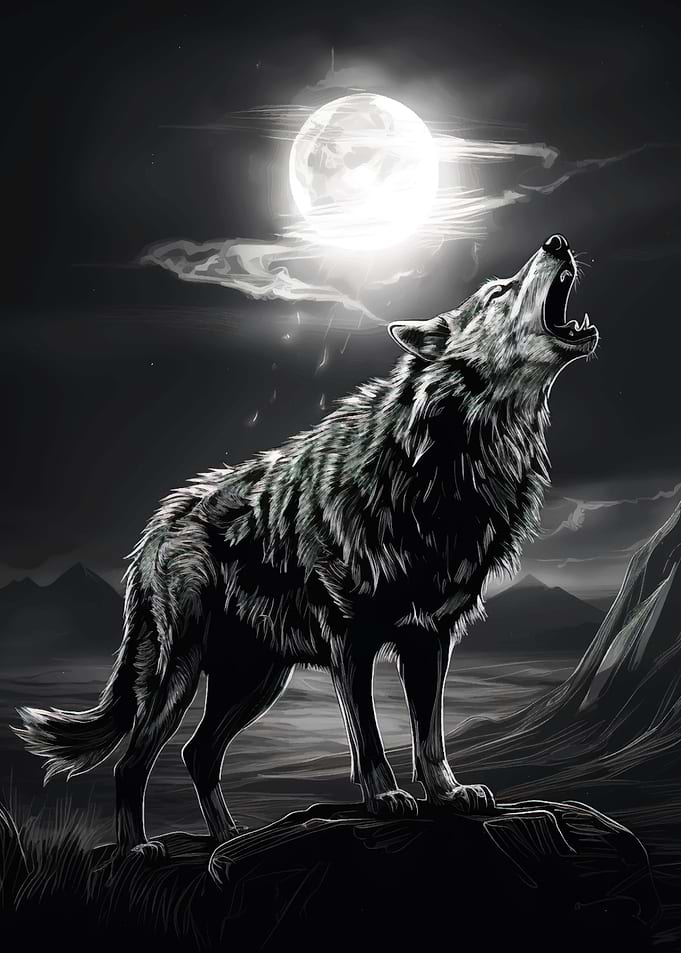 black wolf